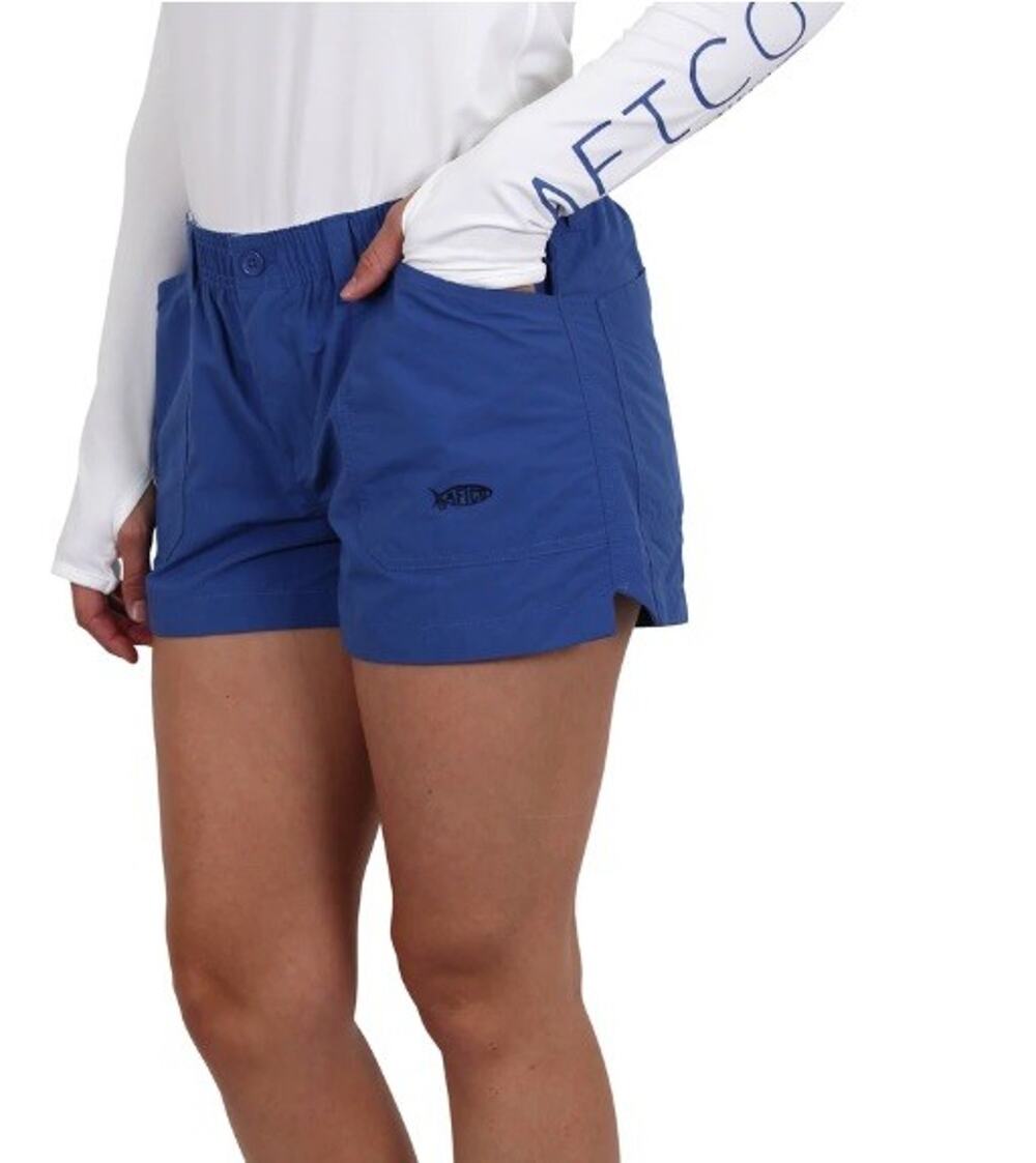 AFTCO Women's Original Fishing Shorts Size 2 Blue Utility Nylon Gorpcore #0246